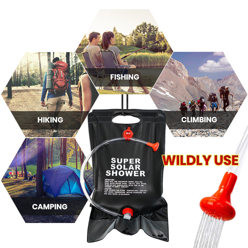 Outdoor Solar Shower Bag – Portable 20L Camping Shower with Heating EZKrea.com