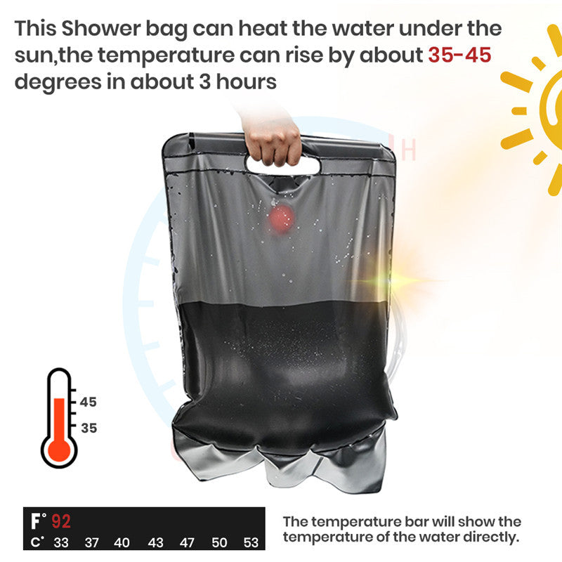 Outdoor Solar Shower Bag – Portable 20L Camping Shower with Heating EZKrea.com