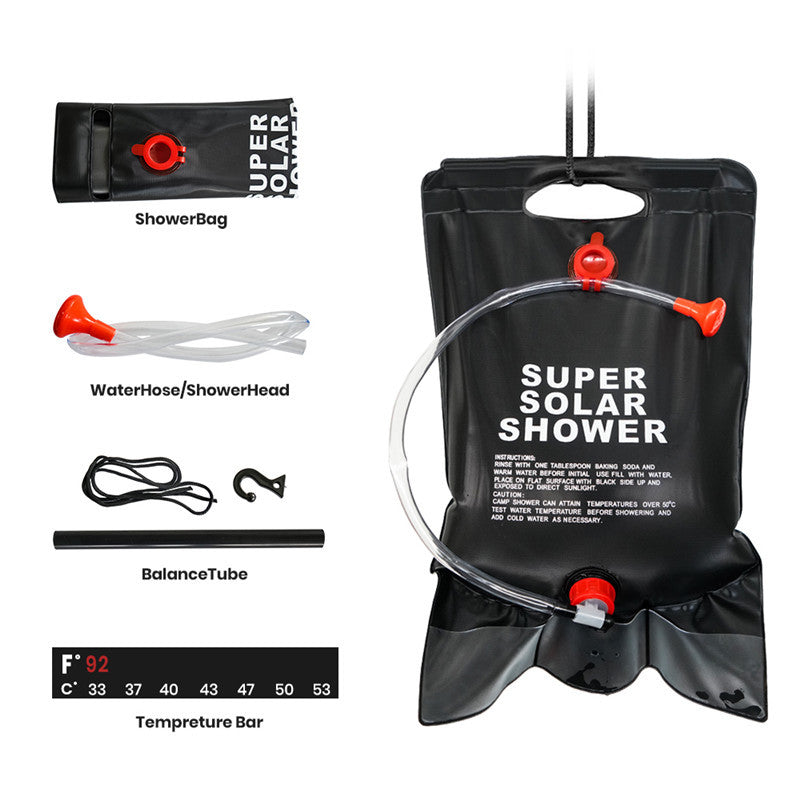 Outdoor Solar Shower Bag – Portable 20L Camping Shower with Heating EZKrea.com