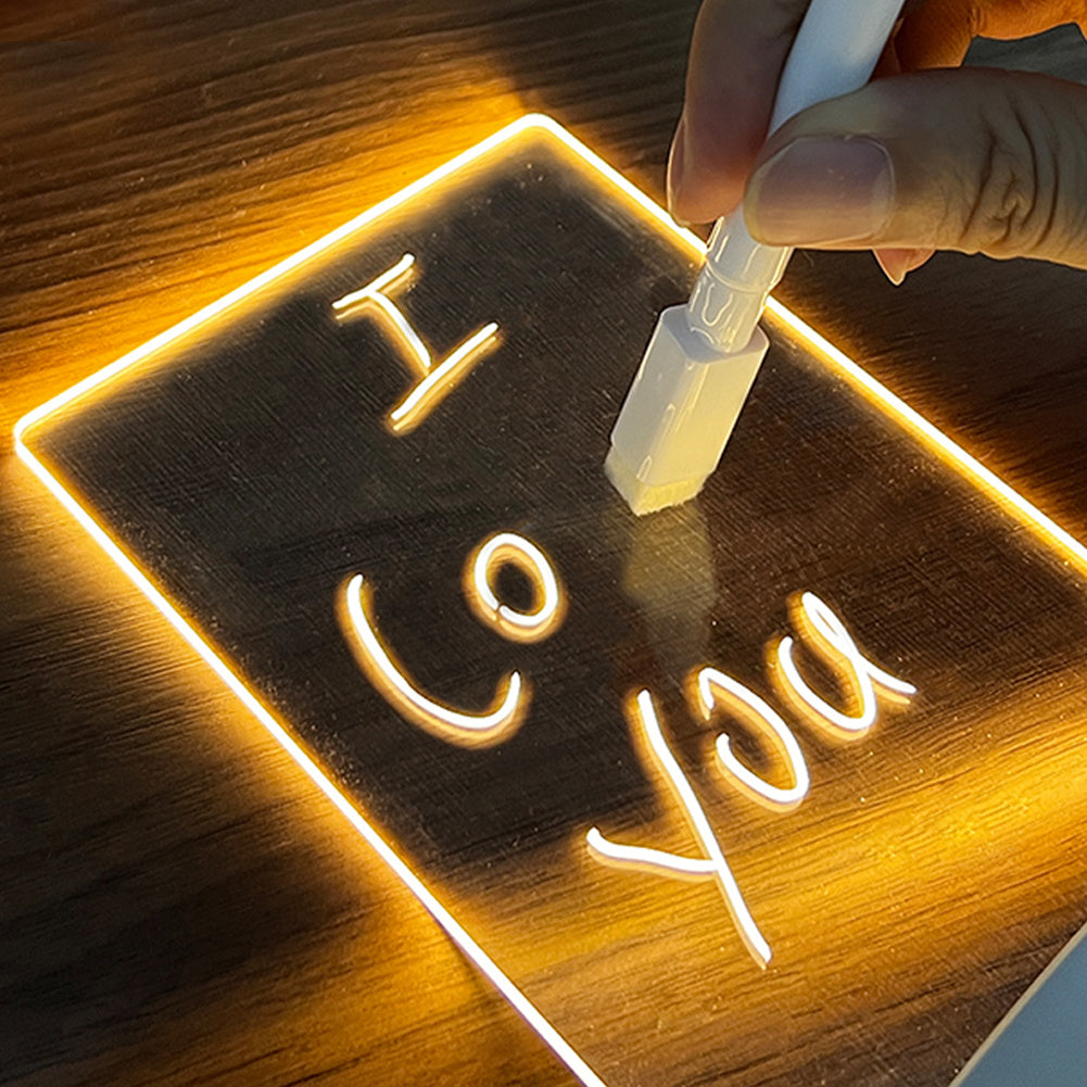 Creative USB Message Board Lamp – Warm LED Night Light with Erasable Pen | Decorative USB Message Lamp EZKrea.com