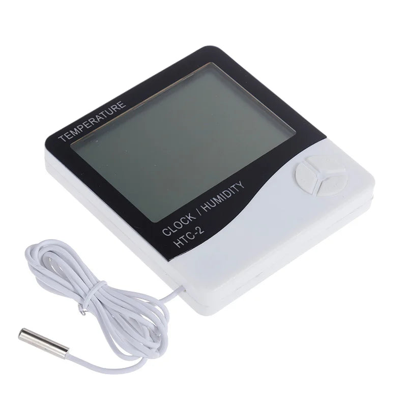 Digital Temperature & Humidity Meter with LCD Display – Indoor/Outdoor Thermometer Hygrometer & Clock EZKrea.com