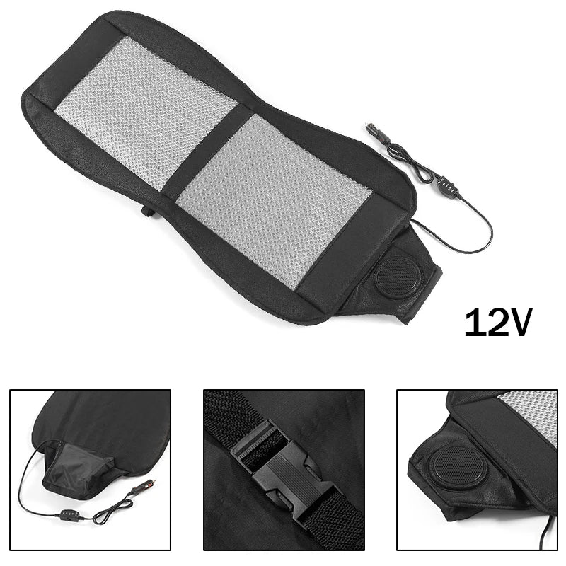 Car Cooling Seat Cushion with 8 Fans – 3D Mesh Ventilated Pad for Summer Heat Relief Ezkrea