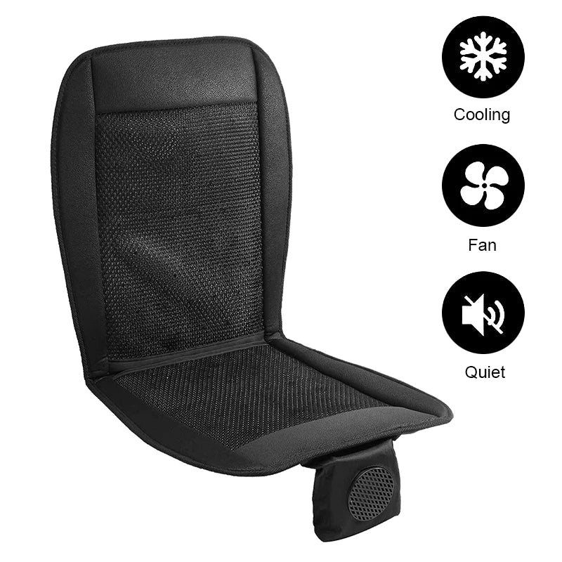Car Cooling Seat Cushion with 8 Fans – 3D Mesh Ventilated Pad for Summer Heat Relief Ezkrea