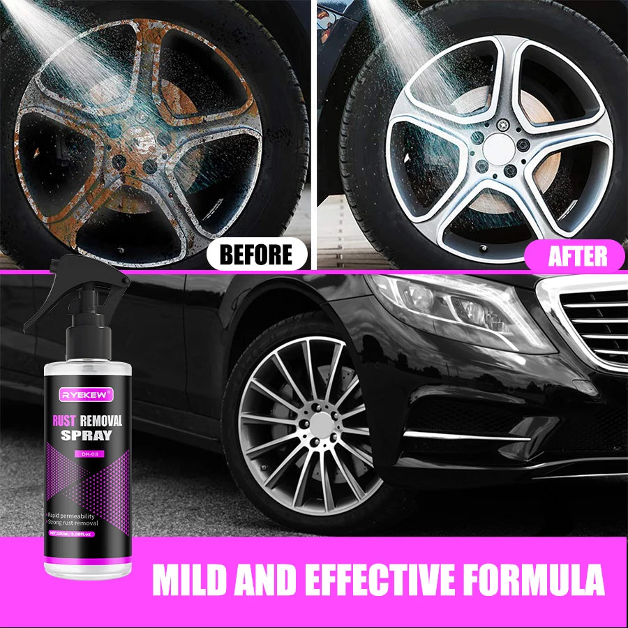 Car Wheels Rim Cleaner Multi Purpose Rust Remover Brake Paint Protect Metal Dust Iron Powder Remover Car Care Chrome Spray Ezkrea