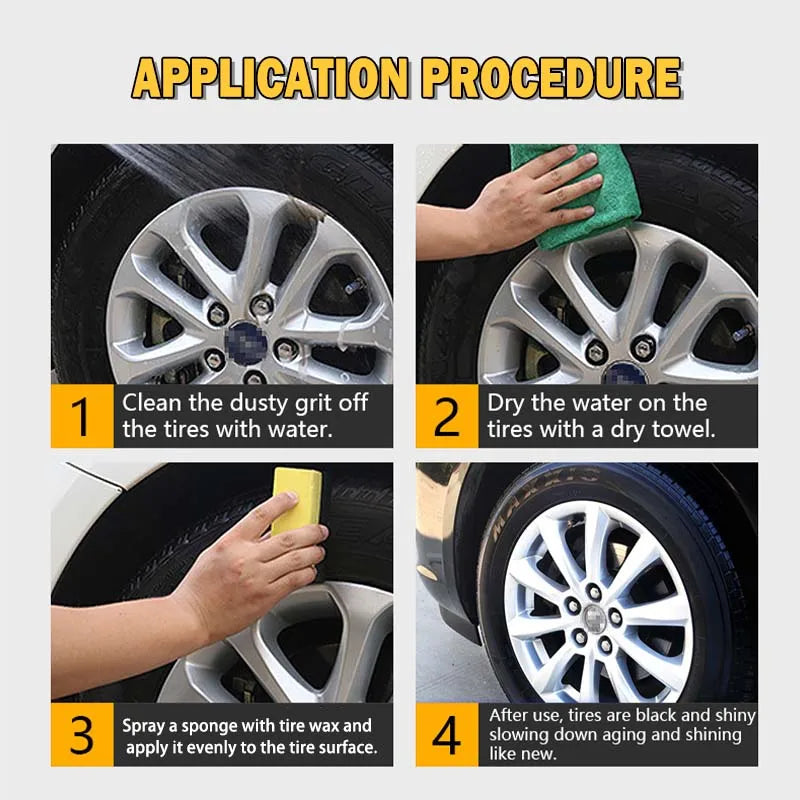 Tyre Gloss Tire Coating Spray Hydrophobic Sealant Wax For Car Wheel Auto Care Re-black Shine Chemistry Filler Ezkrea