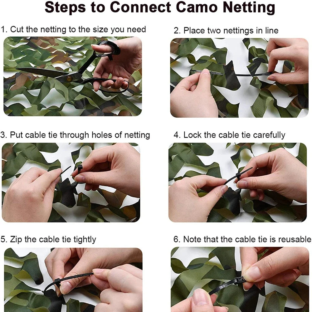 Camo Netting Camouflage Mesh – Sunshade & Hunting Cover (Multiple Sizes) Ezkrea