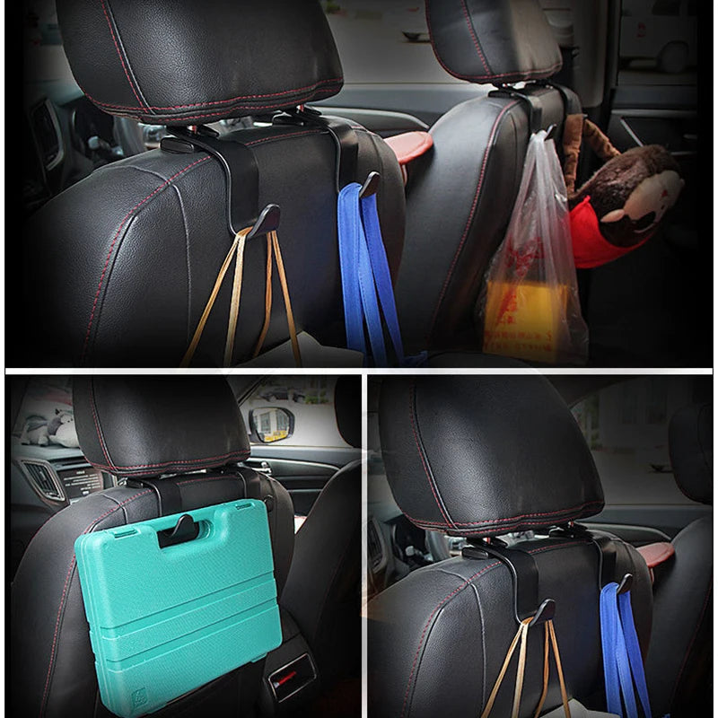 Car Headrest Hooks – Seat Back Organizer for Bags, Purses & Groceries | Universal Car Storage Clips Ezkrea