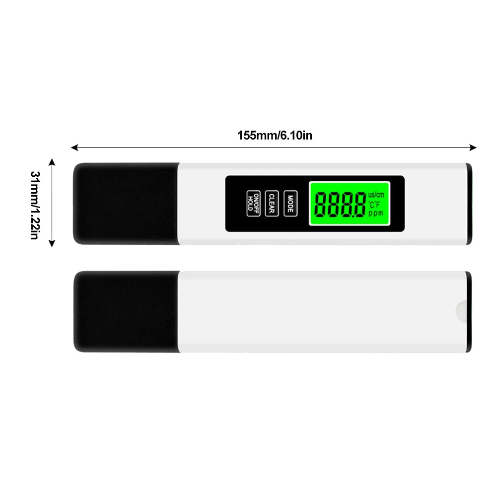 TDS Digital Meter4-in-1 Water Tester Pen – 0-9990 PPM, Backlit LCD, Temp Meter for Drinking Water, Pools, Aquariums & Hydroponics Ezkrea