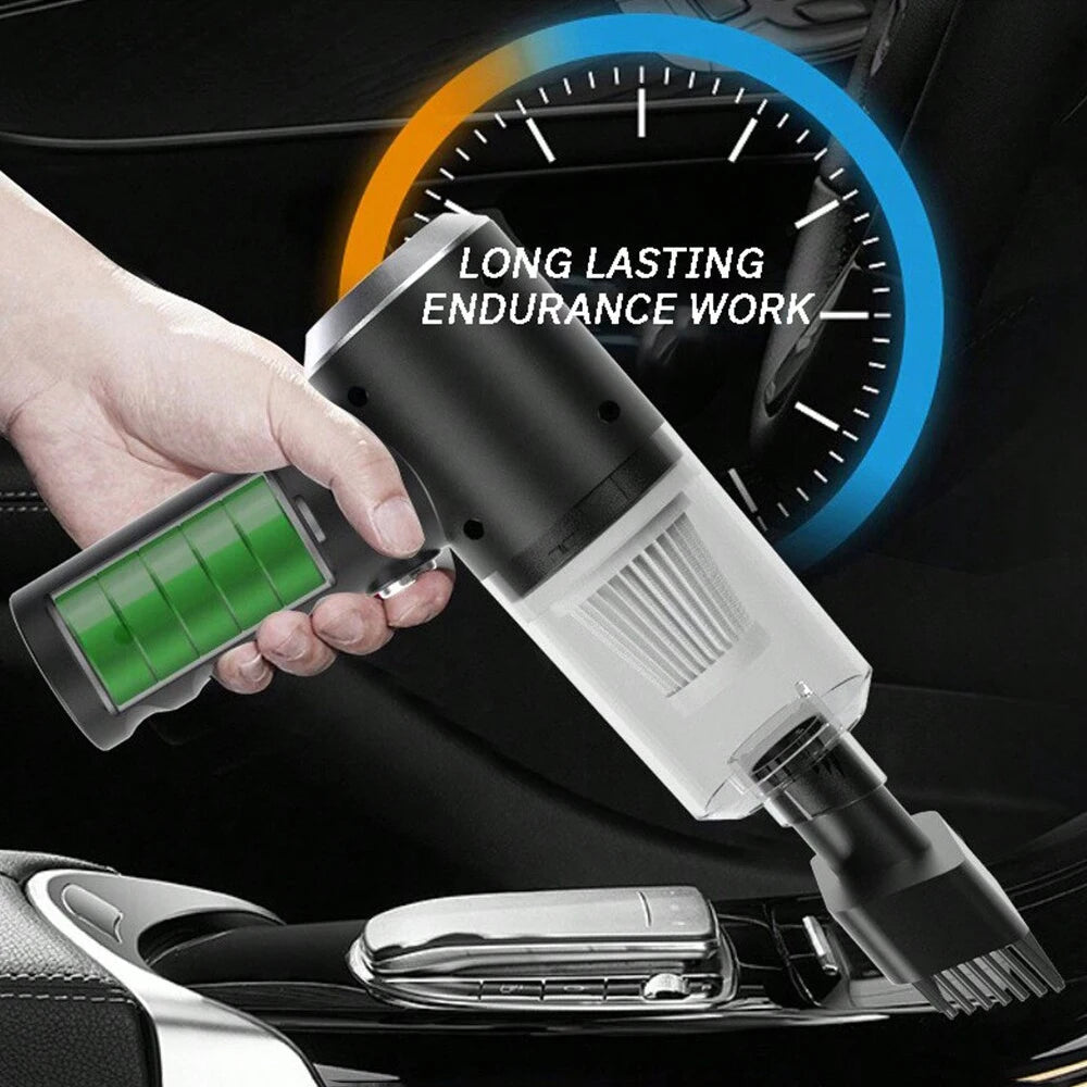 3-in-1 Mini Vacuum Cleaner – USB Rechargeable Suction & Blower for Car & Home Use Ezkrea