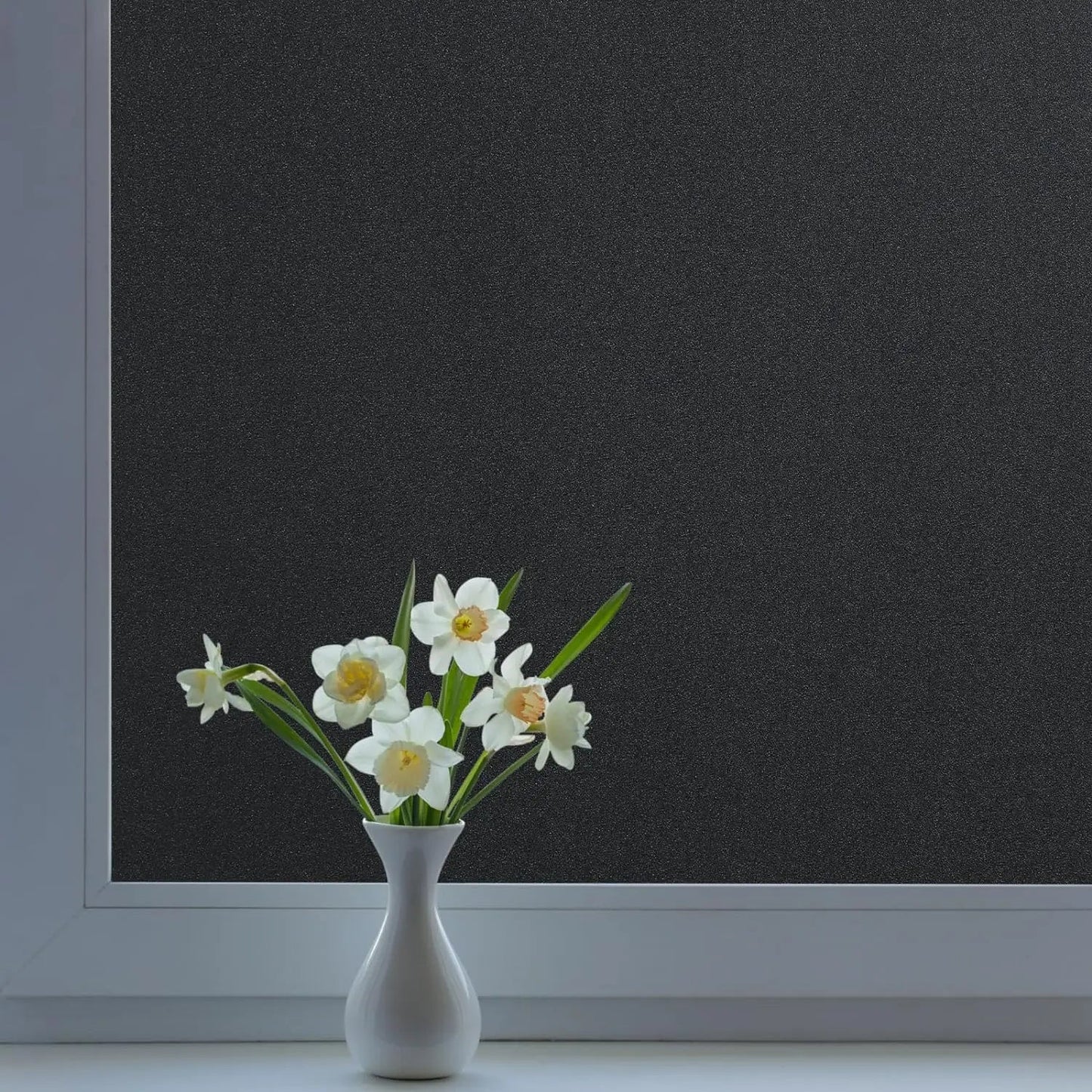 Frosted Window Privacy Film – No Glue Static Cling, Non-Adhesive Sun Blocking & Heat Control for Bathroom/Office/Glass Doors Ezkrea
