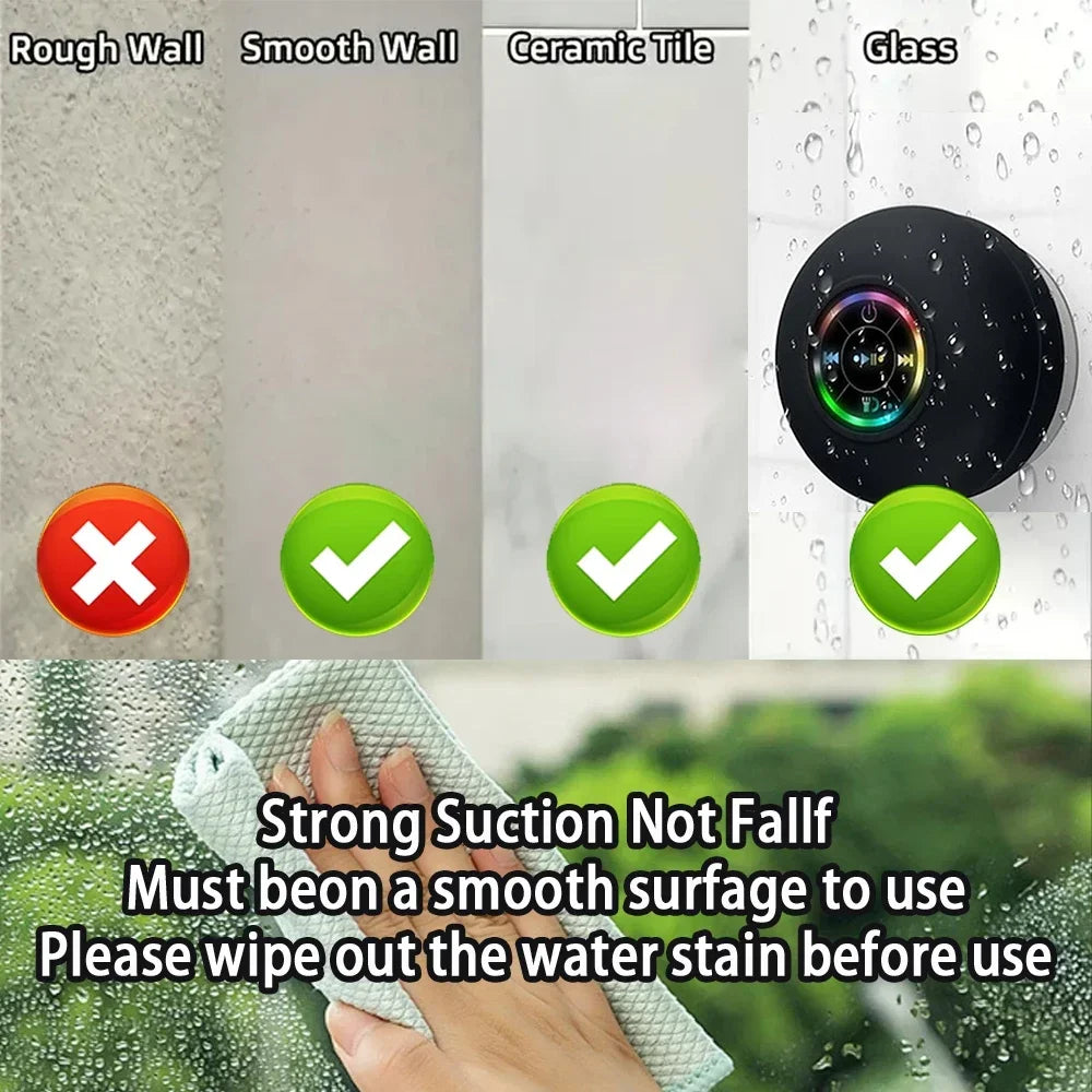 Best Shower Speaker 🚿 | Waterproof Bluetooth Subwoofer with Mic & Suction Cup for Bathroom, Pool, Beach & Car Ezkrea