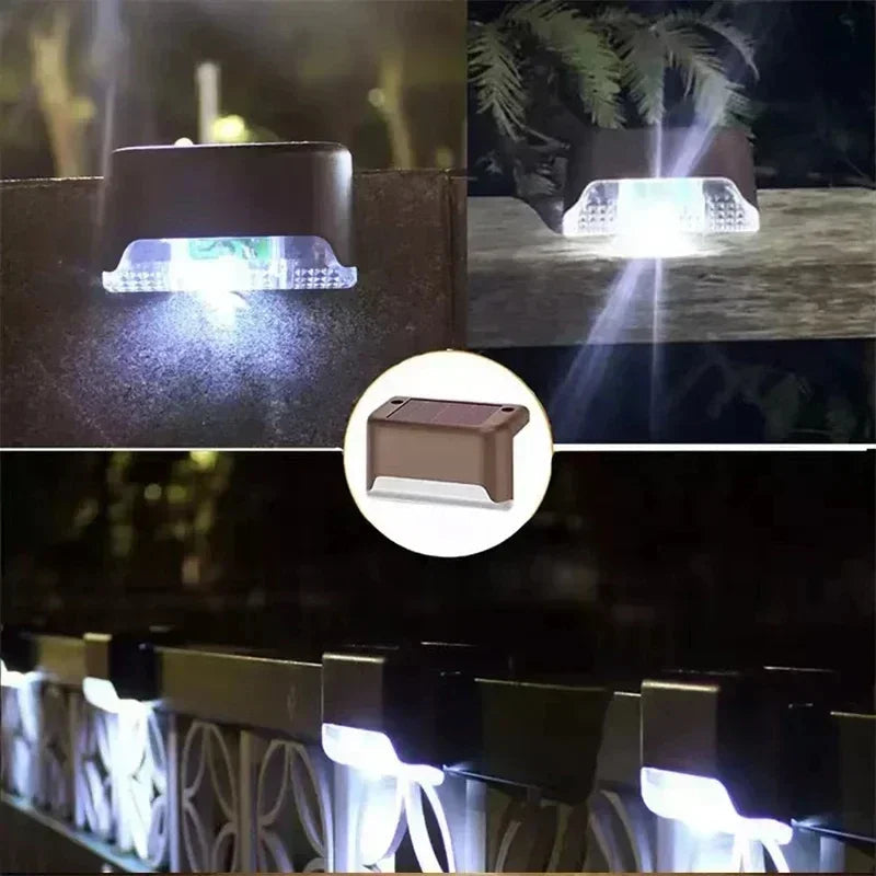 Solar Step Lights Outdoor – Waterproof LED Deck Lamps for Garden, Stairs, Patio & Fence Decoration (Auto On/Off) Ezkrea