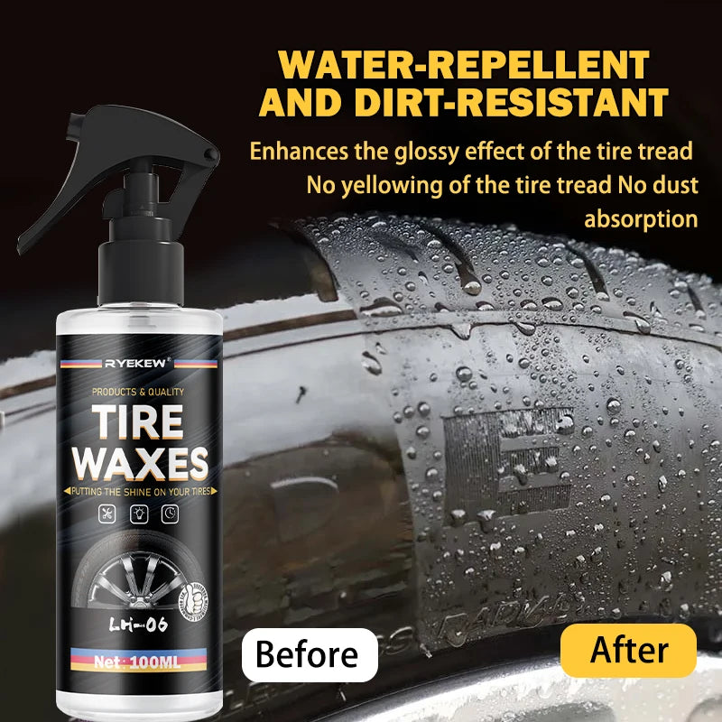 Tyre Gloss Tire Coating Spray Hydrophobic Sealant Wax For Car Wheel Auto Care Re-black Shine Chemistry Filler Ezkrea