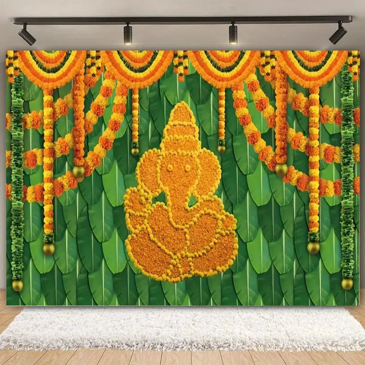Indian Traditional Backdrop Photo Festival Party Candle Fireworks Mural Hindu Indian Wedding Holi Flower Anniversary Background Ezkrea