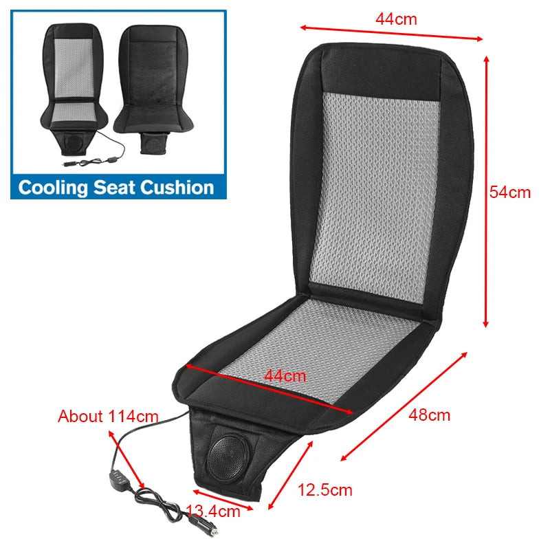 Car Cooling Seat Cushion with 8 Fans – 3D Mesh Ventilated Pad for Summer Heat Relief Ezkrea
