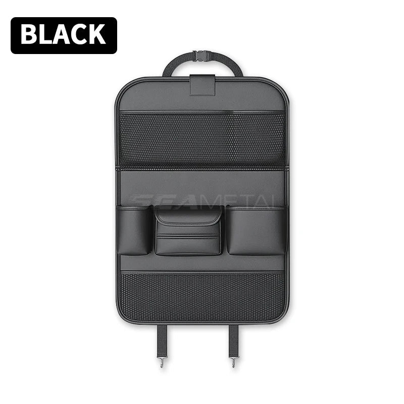 Heavy-Duty Car Backseat Organizer – Multi-Pocket Storage Bag with Foldable Tablet Tray | Large Capacity Seat Back Organizer Ezkrea