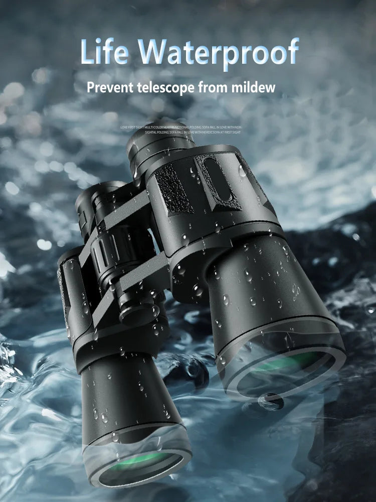 Powerful 20x50 Zoom HD Binoculars – 50000M Long Range BAK4 Prism Telescope | German Military Design for Camping, Travel & Outdoor Use Ezkrea
