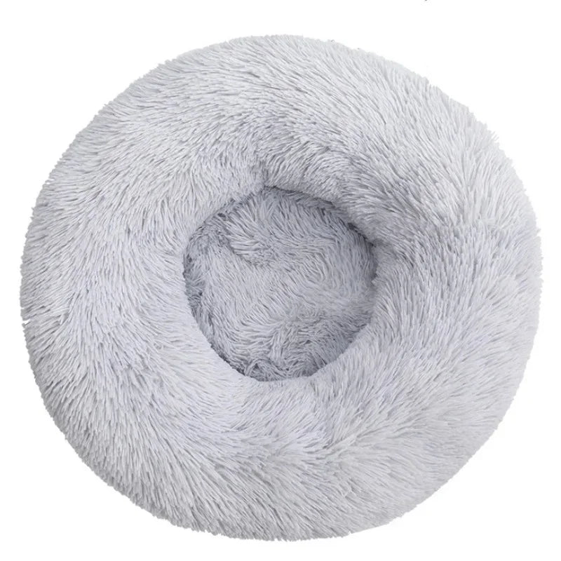 40-90cm Round Pet Bed for Large Dog Bed Super Soft Cat Bed Long Plush Dog House for Medium Dog House Winter Warm Sleeping Ezkrea