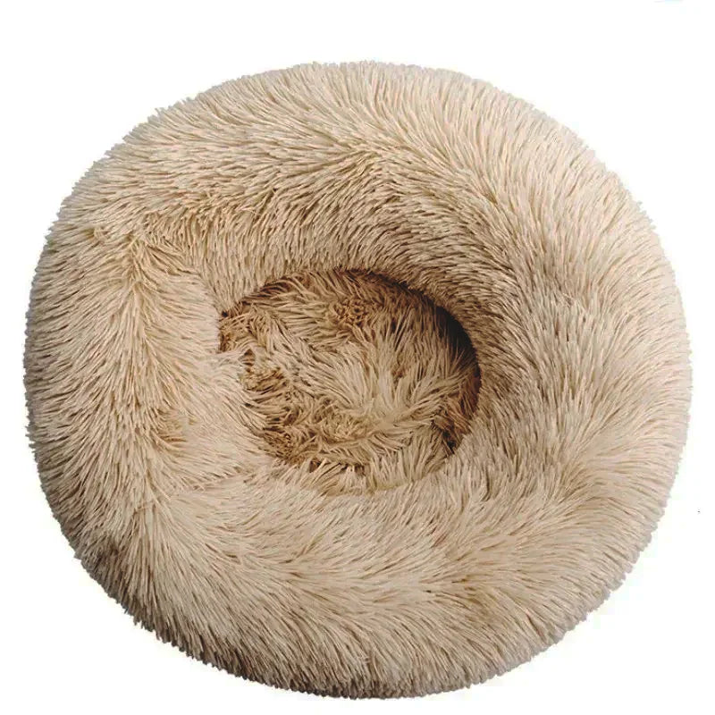 40-90cm Round Pet Bed for Large Dog Bed Super Soft Cat Bed Long Plush Dog House for Medium Dog House Winter Warm Sleeping Ezkrea