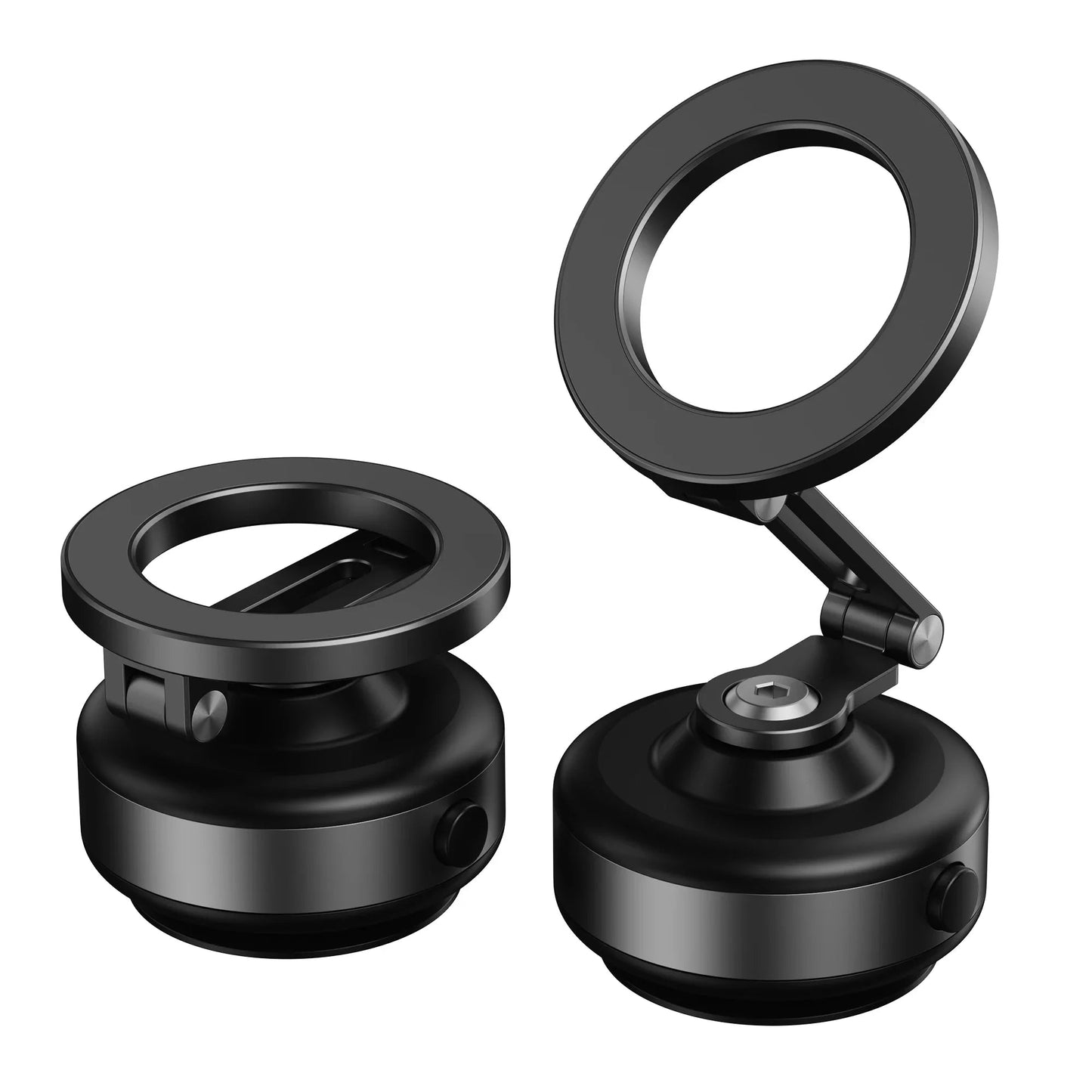 Magnetic Vacuum Adsorption Car Mount – 360° Rotatable Foldable Aluminum Alloy Phone Holder for Smartphones Ezkrea