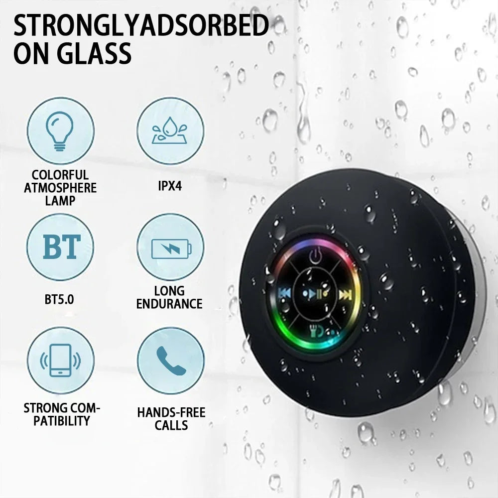 Best Shower Speaker 🚿 | Waterproof Bluetooth Subwoofer with Mic & Suction Cup for Bathroom, Pool, Beach & Car Ezkrea
