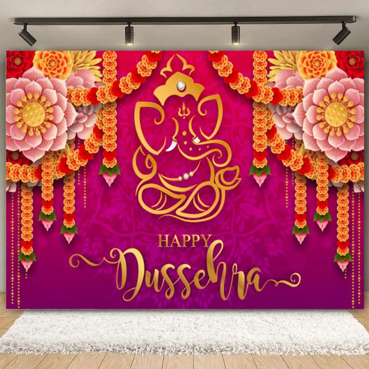 Indian Traditional Backdrop Photo Festival Party Candle Fireworks Mural Hindu Indian Wedding Holi Flower Anniversary Background Ezkrea