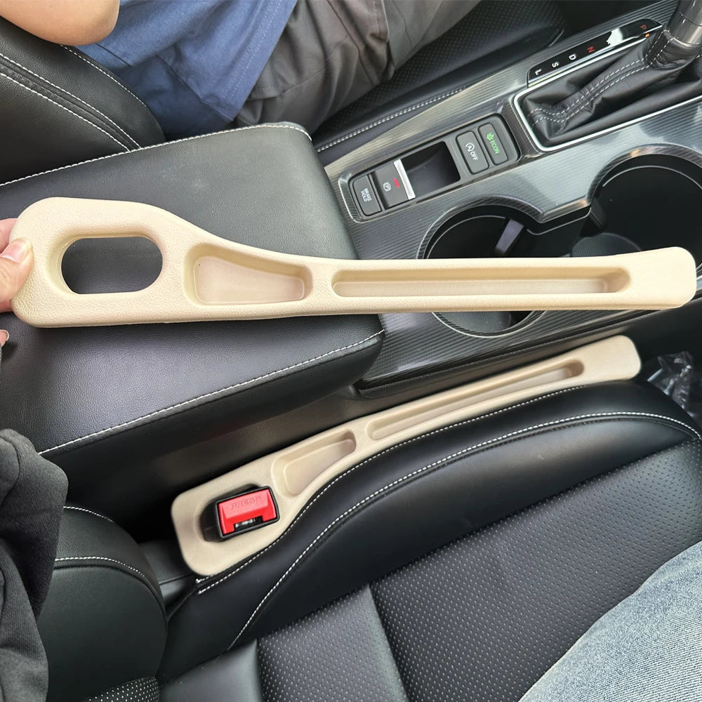 Car Seat Gap Filler Organizer – Prevent Items from Dropping | Extra Storage Box | Universal Fit for Cars, SUVs, Trucks, Vans | Durable, Odor-Free EVA Material – Black Ezkrea