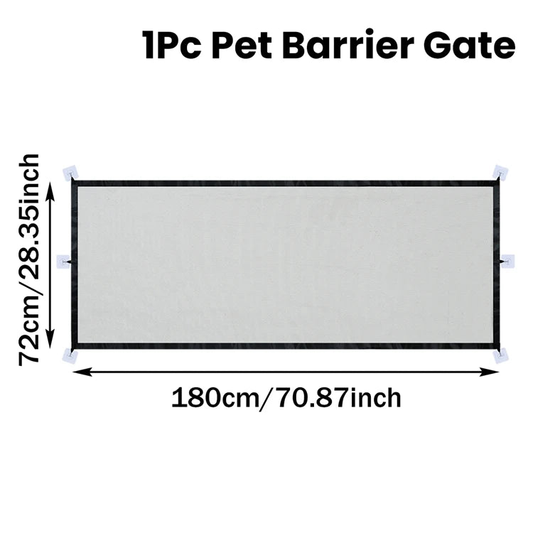 Pet Dog Barrier Fences With 6pcs Hook Pet Isolated Network Stairs Gate New Folding Breathable Mesh Playpen For Dog Safety Fence Ezkrea