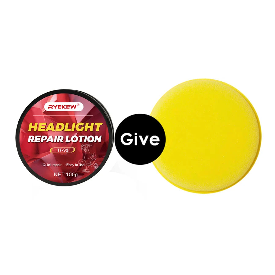 Car Headlight Restoration Polishing Kits Headlamp Scratch Remover Repair Cleaning Paste Remove Oxidation Headlight Polish Liquid Ezkrea