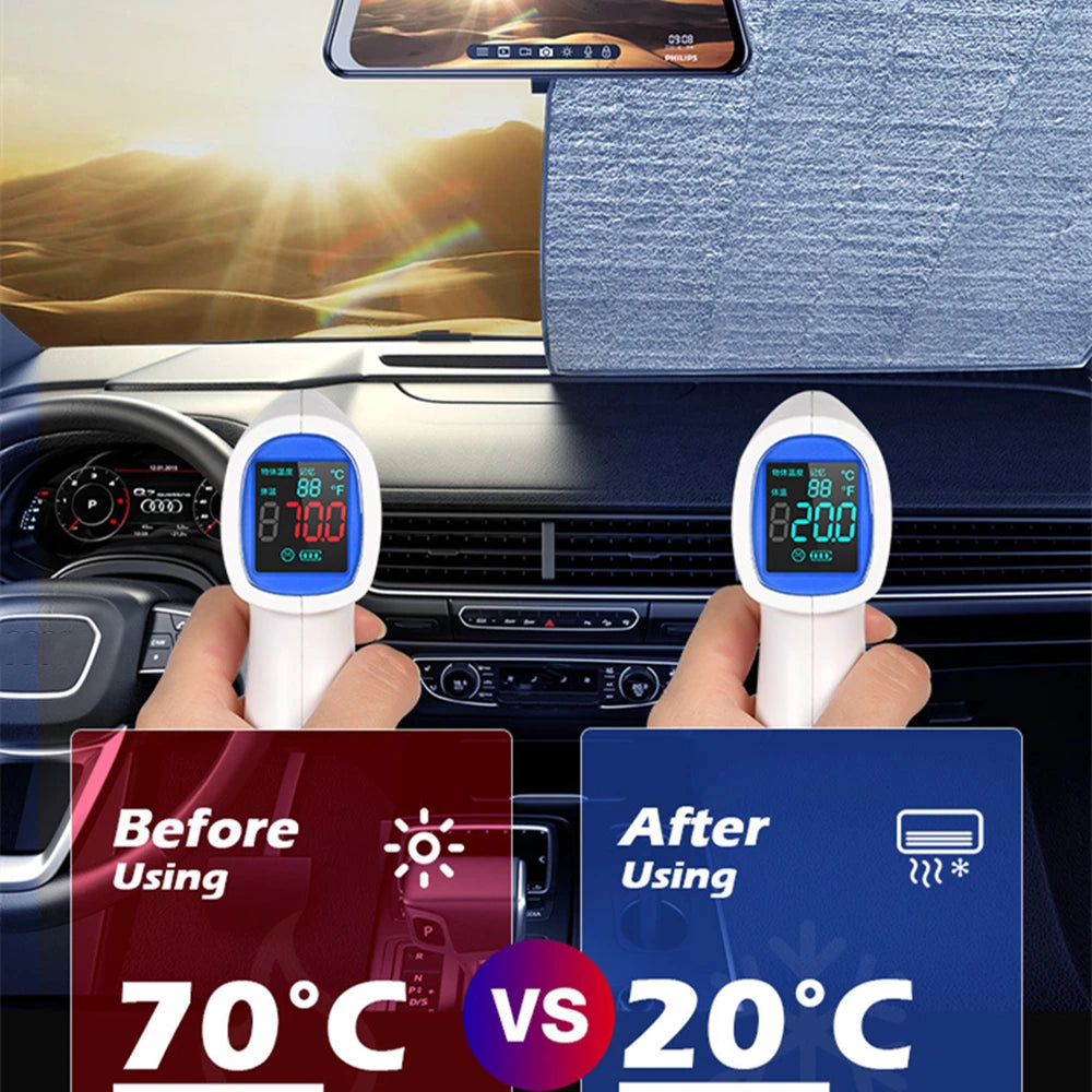 Car Windshield Sun Shade Cover – Anti-UV, Snow & Ice Protector for Front/Rear Glass | Auto Accessories Ezkrea