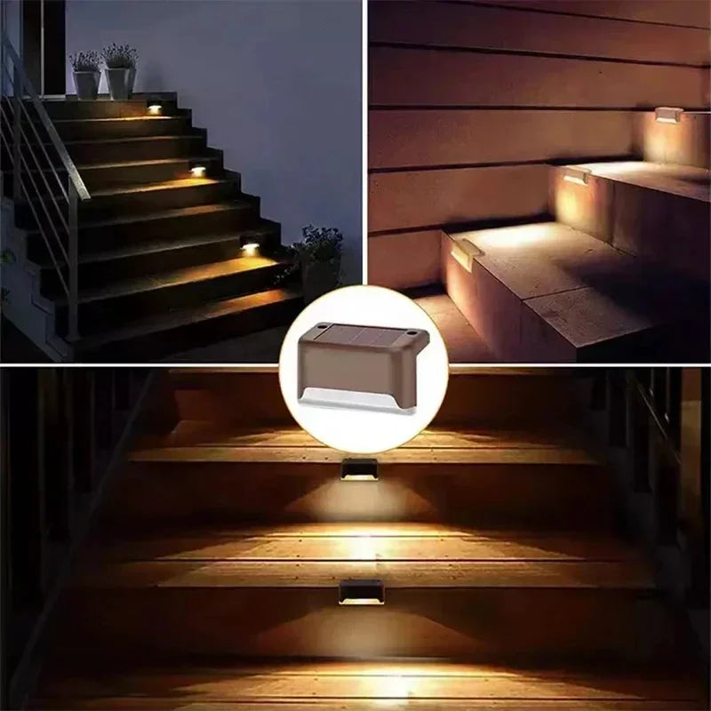 Solar Step Lights Outdoor – Waterproof LED Deck Lamps for Garden, Stairs, Patio & Fence Decoration (Auto On/Off) Ezkrea