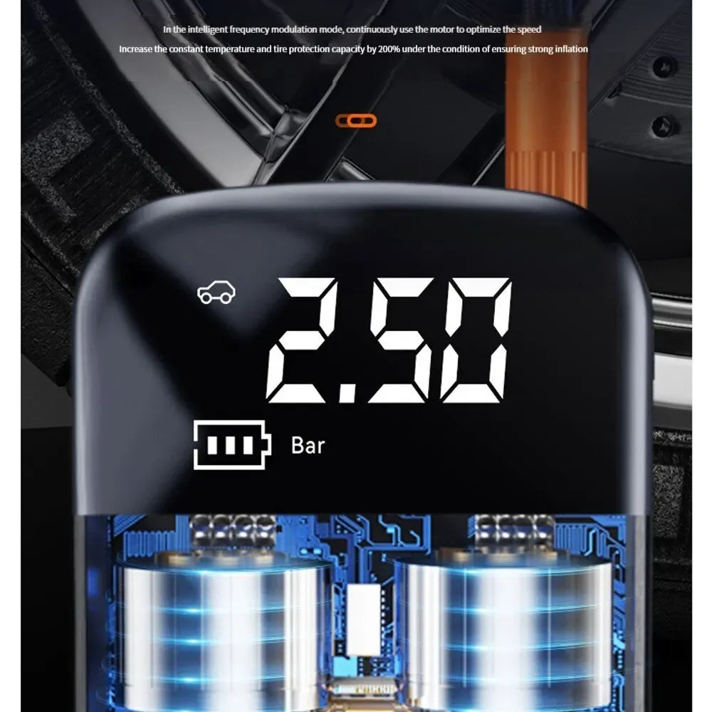 Best Electric Air Pump for Car – Digital Tyre Inflator with Auto Stop, LED Light & Accurate Air Pressure for Car Tires EZKrea.com