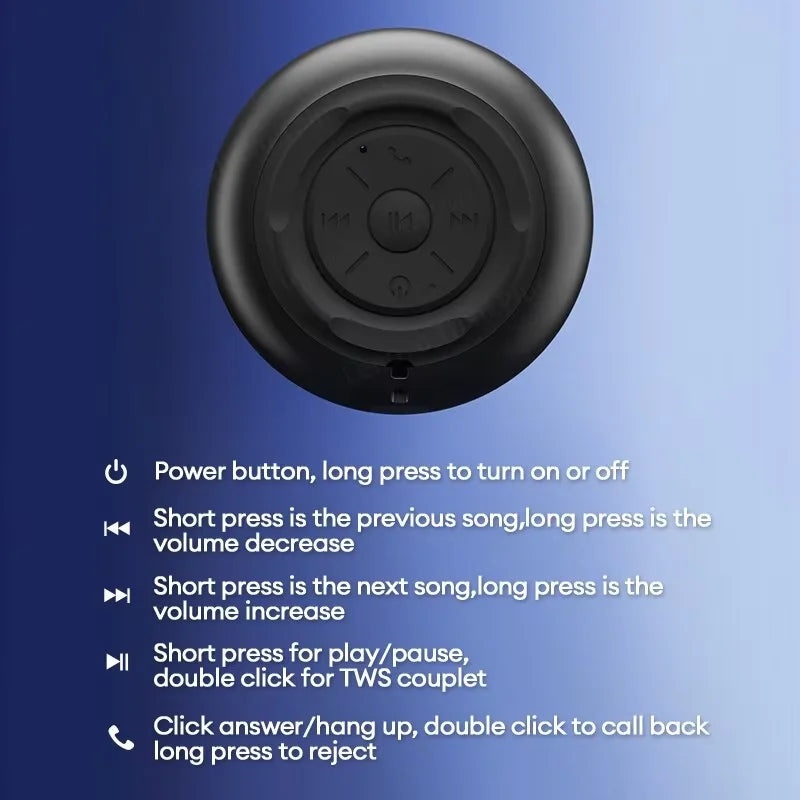 BT | Bluetooth Speaker V5.0 with Deep Bass – Portable Outdoor Camping Loudspeaker Ezkrea