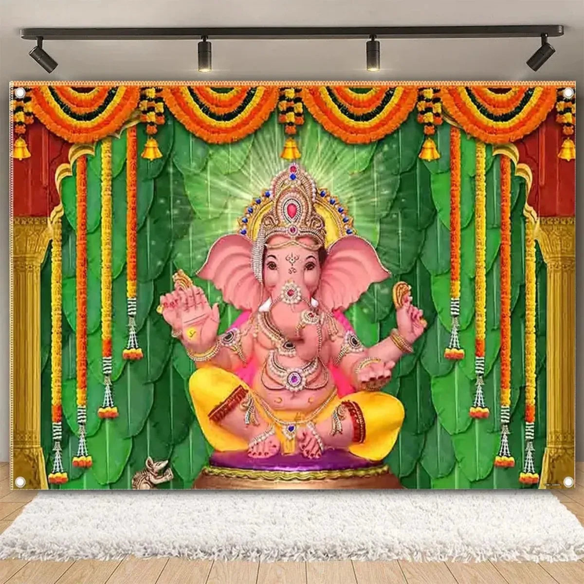 Indian Traditional Backdrop Photo Festival Party Candle Fireworks Mural Hindu Indian Wedding Holi Flower Anniversary Background Ezkrea