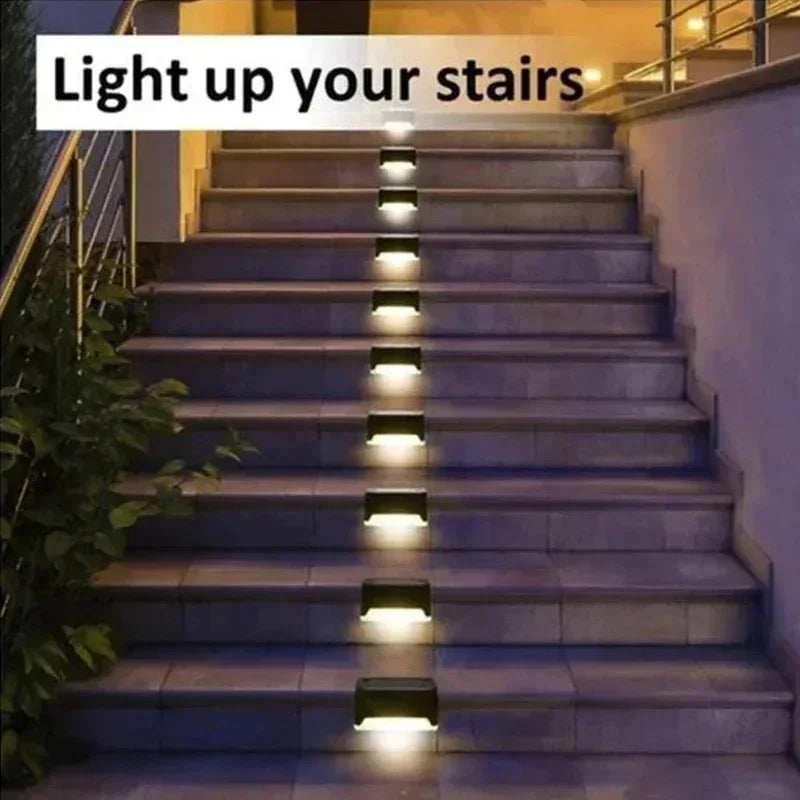 Solar Step Lights Outdoor – Waterproof LED Deck Lamps for Garden, Stairs, Patio & Fence Decoration (Auto On/Off) Ezkrea
