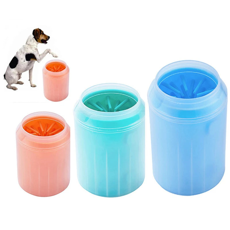 Dog Foot Cup Paw Washer Cleaner Dog Cat Foot Cleaning Brush Soft Silicone Dog Paw Cleaning Dog Paw Cleaning Bucket Accessories Ezkrea