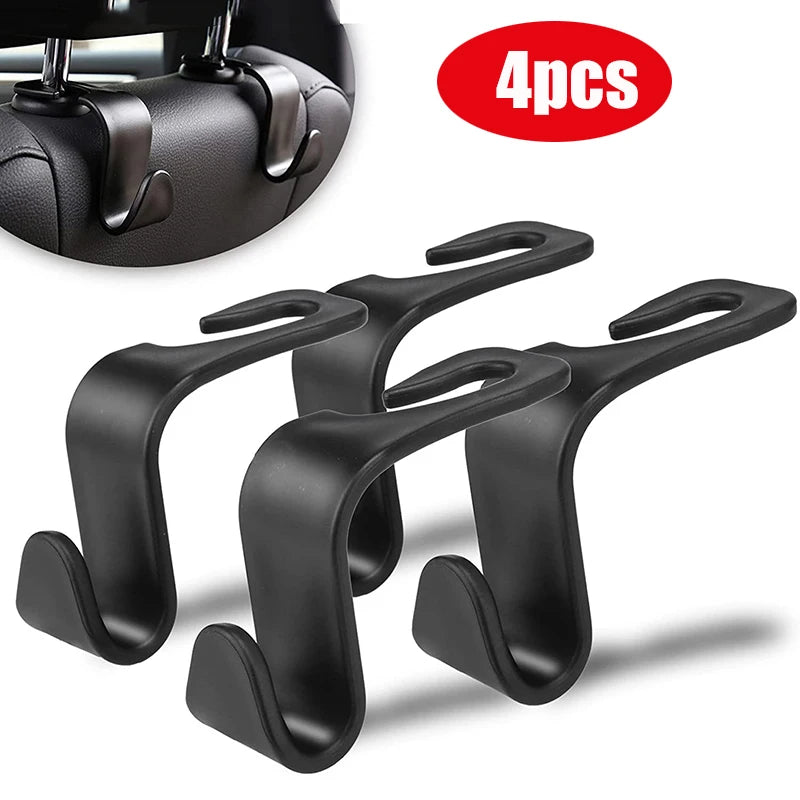 Car Headrest Hooks – Seat Back Organizer for Bags, Purses & Groceries | Universal Car Storage Clips Ezkrea