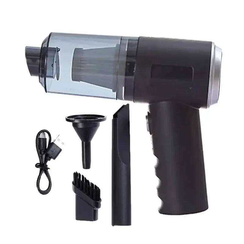 3-in-1 Mini Vacuum Cleaner – USB Rechargeable Suction & Blower for Car & Home Use Ezkrea