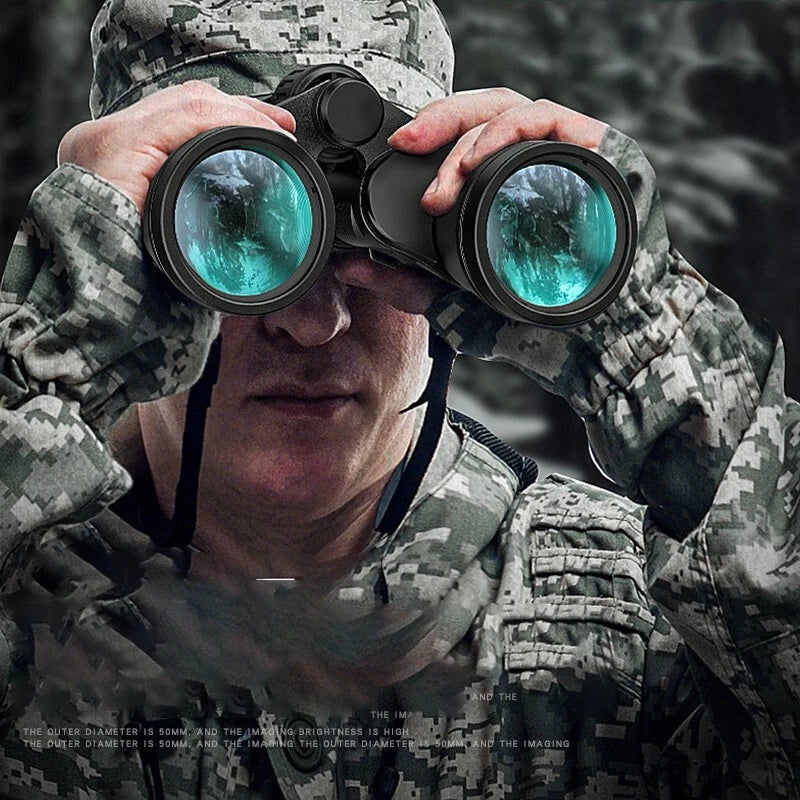 Powerful 20x50 Zoom HD Binoculars – 50000M Long Range BAK4 Prism Telescope | German Military Design for Camping, Travel & Outdoor Use Ezkrea