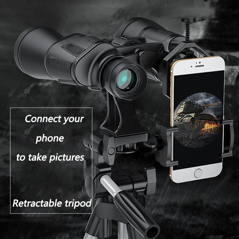 Powerful 20x50 Zoom HD Binoculars – 50000M Long Range BAK4 Prism Telescope | German Military Design for Camping, Travel & Outdoor Use Ezkrea