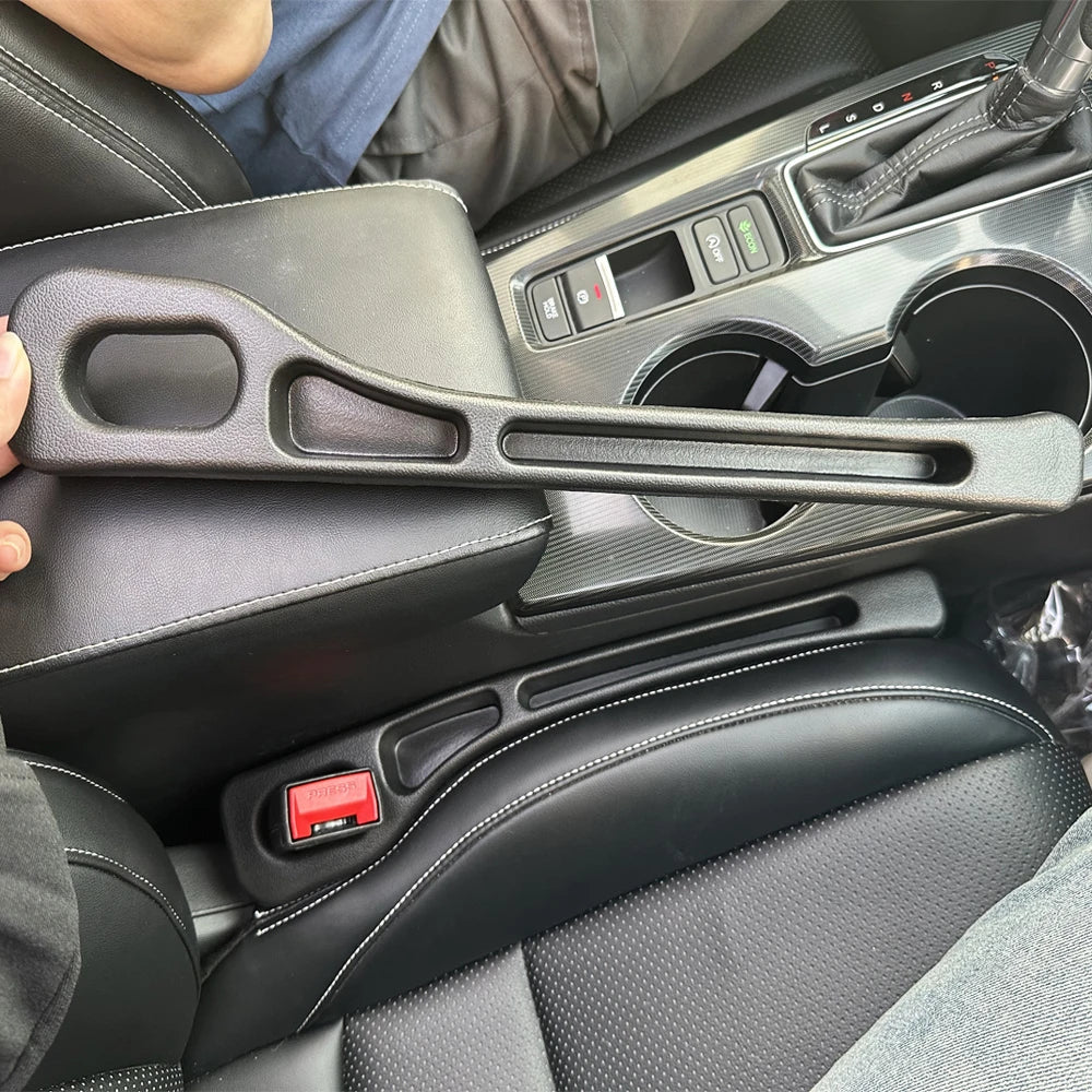 Car Seat Gap Filler Organizer – Prevent Items from Dropping | Extra Storage Box | Universal Fit for Cars, SUVs, Trucks, Vans | Durable, Odor-Free EVA Material – Black Ezkrea