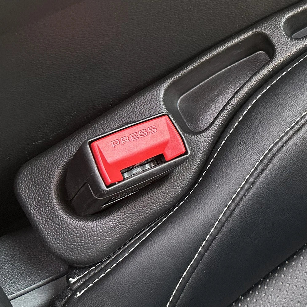 Car Seat Gap Filler Organizer – Prevent Items from Dropping | Extra Storage Box | Universal Fit for Cars, SUVs, Trucks, Vans | Durable, Odor-Free EVA Material – Black Ezkrea