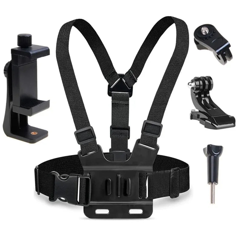 5 in 1 Mobile Phone Chest Strap Mounting Holder First Angle Video Record life Phone Bracket Fixed Live Broadcast Accessories Ezkrea