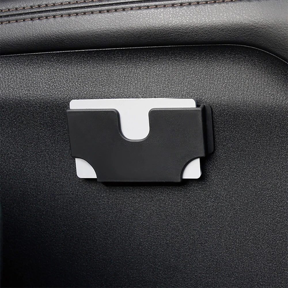 Universal Car Dashboard Card Holder – PVC Voucher & Toll Card Storage Box with Quick Access Slot Ezkrea