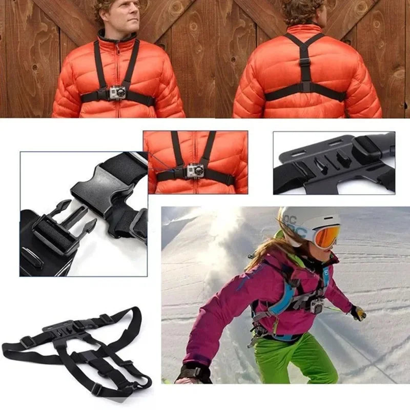 5 in 1 Mobile Phone Chest Strap Mounting Holder First Angle Video Record life Phone Bracket Fixed Live Broadcast Accessories Ezkrea