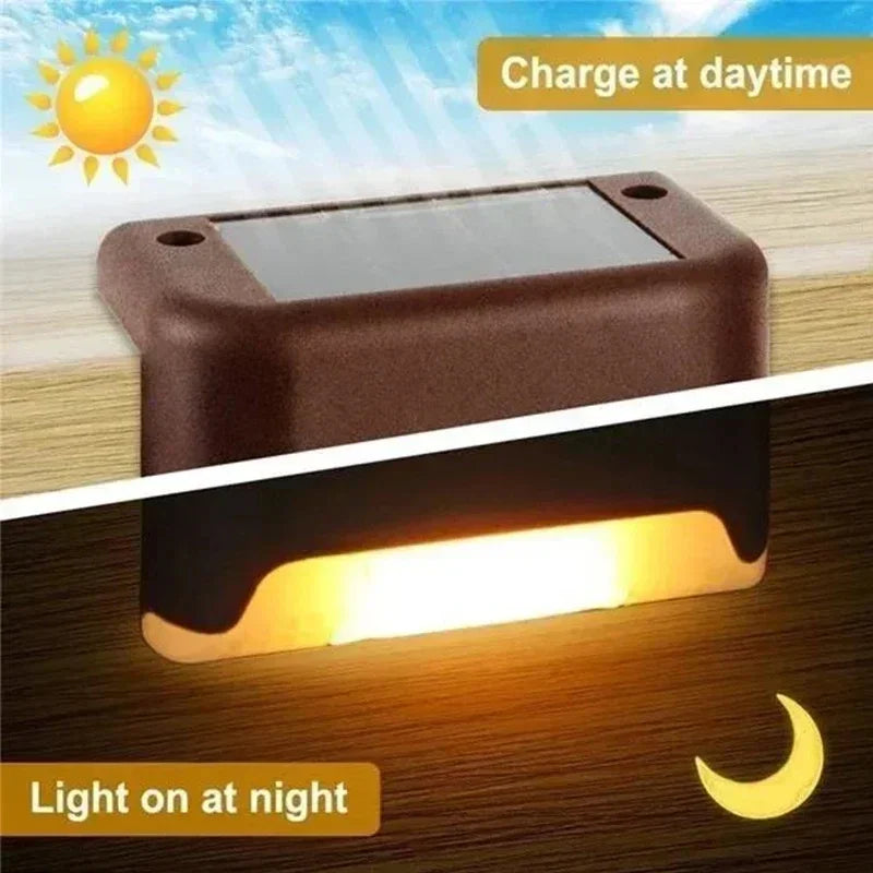 Solar Step Lights Outdoor – Waterproof LED Deck Lamps for Garden, Stairs, Patio & Fence Decoration (Auto On/Off) Ezkrea