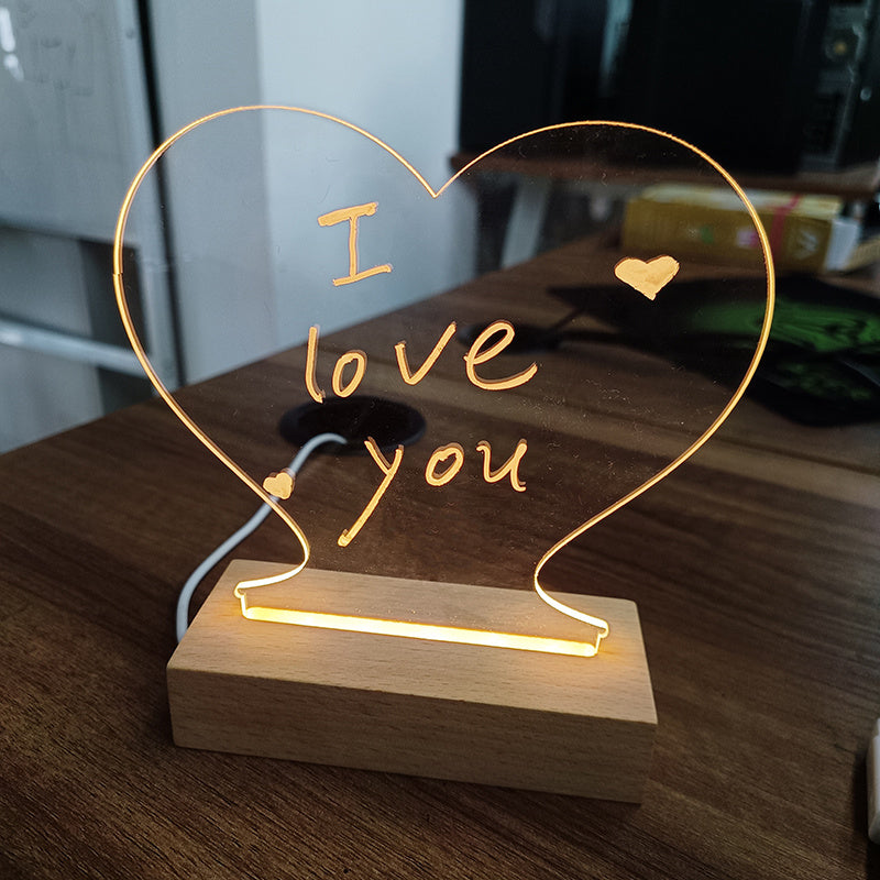 Creative USB Message Board Lamp – Warm LED Night Light with Erasable Pen | Decorative USB Message Lamp EZKrea.com