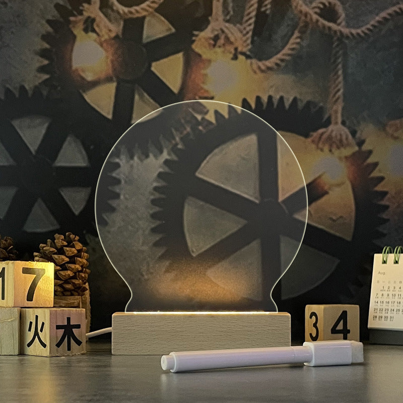 Creative USB Message Board Lamp – Warm LED Night Light with Erasable Pen | Decorative USB Message Lamp EZKrea.com
