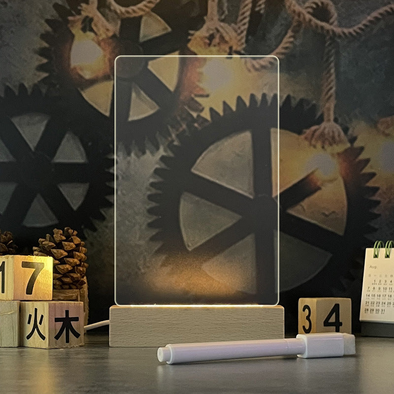 Creative USB Message Board Lamp – Warm LED Night Light with Erasable Pen | Decorative USB Message Lamp EZKrea.com