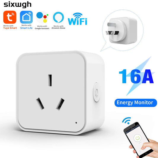 Tuya Smart WiFi Power Strip – AU Plug, Multi-Outlet Socket with Remote App Control, Timer & Voice Control via Alexa & Google Home Ezkrea